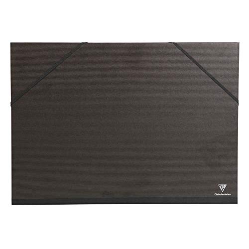 Clairefontaine 48615C Zeichenmappe Kraft Verge mit Gummizug und innenklappen rücken 30 mm, Din A2, innen: 42 x 59.4 cm, außen: 47 x 62 cm, schwarz Clairefontaine 48615C Zeichenmappe Kraft Verge mit Gummizug und innenklappen rücken 30 mm, Din A2, innen: 42 x 59.4 cm, außen: 47 x 62 cm, schwarz von Clairefontaine