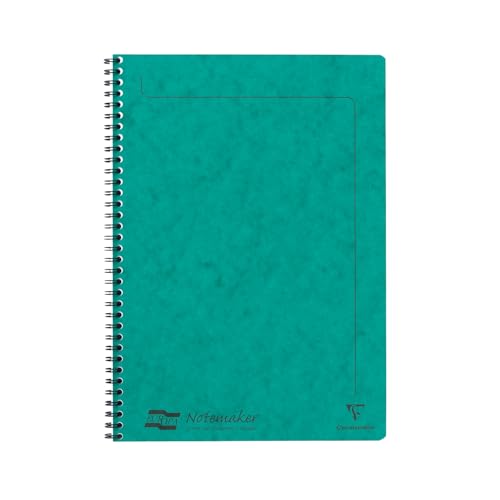 Calligraphe 4863Z - Notizheft mit Spiralbindung Europa Notemakers 60 Blatt mikroperforiert 21x29,7 cm 90g liniert, 1 Stück, Grün von Clairefontaine