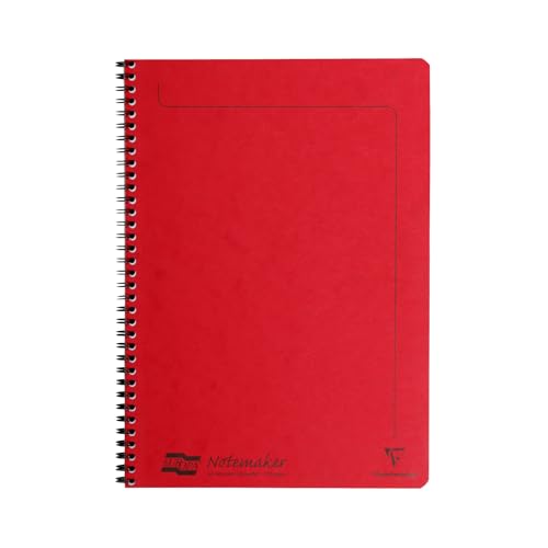 Clairefontaine 4868Z - Notizheft mit Spiralbindung Europa Notemakers 60 Blatt mikroperforiert 21x29,7 cm 90g liniert, 1 Stück, Rot Clairefontaine 4868Z - Notizheft mit Spiralbindung Europa Notemakers 60 Blatt mikroperforiert 21x29,7 cm 90g liniert, 1 Stück, Rot von Clairefontaine