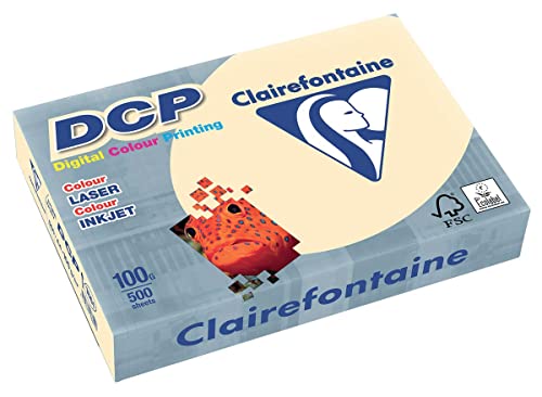 Clairefontaine 5 Stück Kopierpapier 500 Blatt Papier DCP 100 g A4 210 x 297 mm FSC zertifiziert Elfenbeinfarben Clairefontaine 5 Stück Kopierpapier 500 Blatt Papier DCP 100 g A4 210 x 297 mm FSC zertifiziert Elfenbeinfarben von Clairefontaine