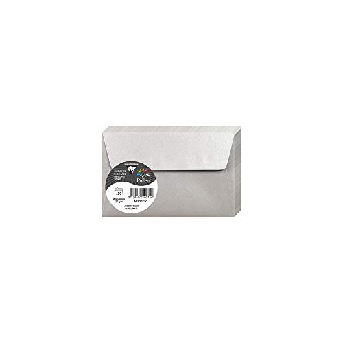 Clairefontaine 50071C - Packung mit 20 Umschläge Pollen, selbstklebend 9x14 cm 120g, Silber Clairefontaine 50071C - Packung mit 20 Umschläge Pollen, selbstklebend 9x14 cm 120g, Silber von Clairefontaine