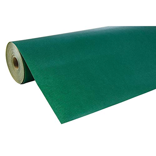 Clairefontaine 507274C Rolle Geschenkpapier (250 x 0,7 m, spezielle Breite, Kraftpapier, strapazierfähig) 1 Stück grün von Clairefontaine