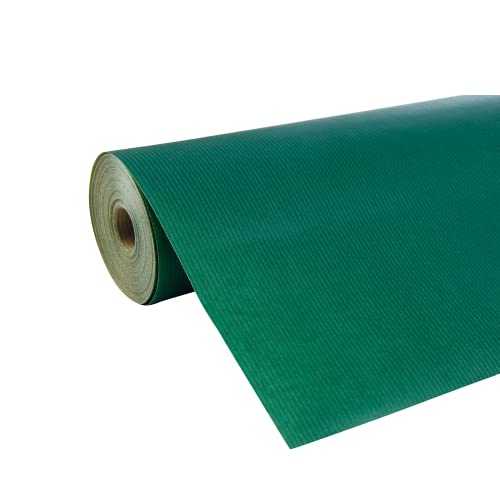 Clairefontaine 507550C Rolle Geschenkpapier (50 x 0,7 m, spezielle Breite, Kraftpapier, strapazierfähig) 1 Stück grün von Clairefontaine