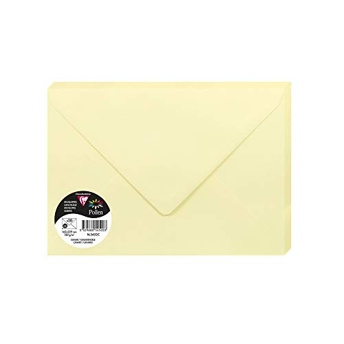 Clairefontaine 5452C - Packung mit 20 Umschläge Pollen, Format C5, 162 x 229 mm, 120g, ideal für Korrespondenz und Einladungen, Kanariengelb, 1 Pack Clairefontaine 5452C - Packung mit 20 Umschläge Pollen, Format C5, 162 x 229 mm, 120g, ideal für Korrespondenz und Einladungen, Kanariengelb, 1 Pack von Clairefontaine