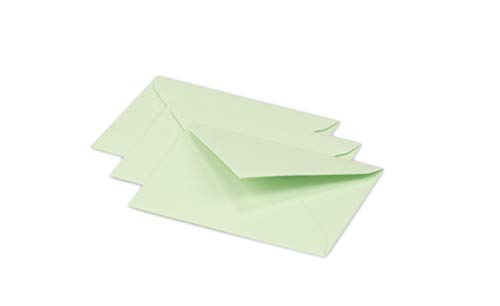 Clairefontaine 5470C - Packung mit 20 Umschläge Pollen, 7,5x10cm, 120g, Grün, ideal für Ihre Einladungen und Korrespondenz, 1 Pack von Clairefontaine