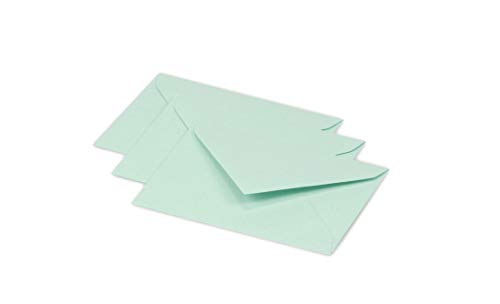 Clairefontaine 55330C - Packung mit 20 Umschlägen Pollen 7,5x10 cm, 120g, gefüttert, ideal für Einladungen und Korrespondenz, Premium glattes Papier, Jadegrün, 1 Pack von Clairefontaine