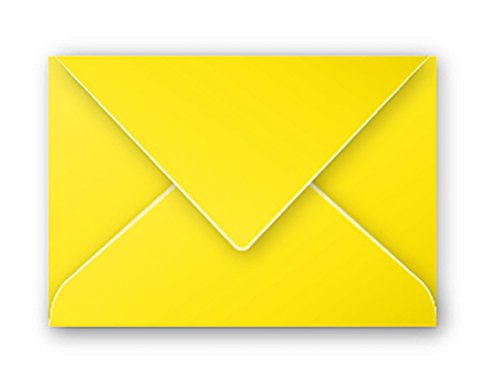Clairefontaine 5560C - Packung mit 20 Umschläge Pollen, 7,5x10cm, 120g, Sonnengelb, ideal für Ihre Einladungen und Korrespondenz, 1 Pack von Clairefontaine
