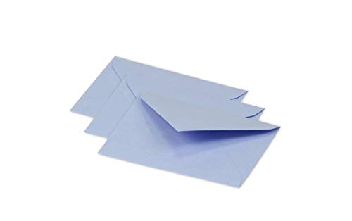 Clairefontaine 55720C - Packung mit 20 Umschlägen Pollen 7,5x10 cm, gefüttert, ideal für Einladungen und Korrespondenz, Premium glattes Papier, Lavendelblau, 1 Pack von Clairefontaine