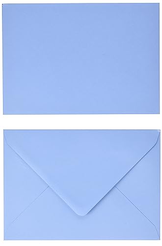 Clairefontaine 55722C - Packung mit 20 Umschläge Pollen gefüttert, Format C5 (16,2x22,9cm), 120g, ideal für Ihre Einladungen und Korrespondenz, Lavendelblau, 1 Pack von Clairefontaine