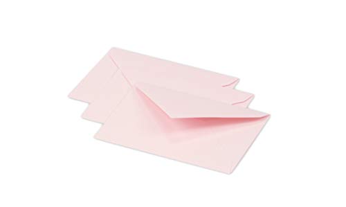 Clairefontaine 5650C - Packung mit 20 Umschläge Pollen, 7,5x10cm, 120g, ideal für Ihre Einladungen und Korrespondenz, Rosa, 1 Pack von Clairefontaine