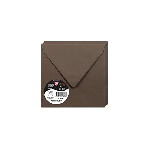 Clairefontaine 5878C - Packung mit 20 Umschläge Pollen, 14x14cm, 120g, Maulwurfsgrau, ideal für Ihre Einladungen und Korrespondenz, 1 Pack Clairefontaine 5878C - Packung mit 20 Umschläge Pollen, 14x14cm, 120g, Maulwurfsgrau, ideal für Ihre Einladungen und Korrespondenz, 1 Pack von Clairefontaine