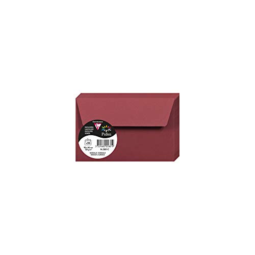 Clairefontaine 5881C - Packung mit 20 Umschläge Pollen 90 x 140 mm, 120 g, ideal für Einladungen und Korrespondenz, Bordeaux, 1 Pack Clairefontaine 5881C - Packung mit 20 Umschläge Pollen 90 x 140 mm, 120 g, ideal für Einladungen und Korrespondenz, Bordeaux, 1 Pack von Clairefontaine