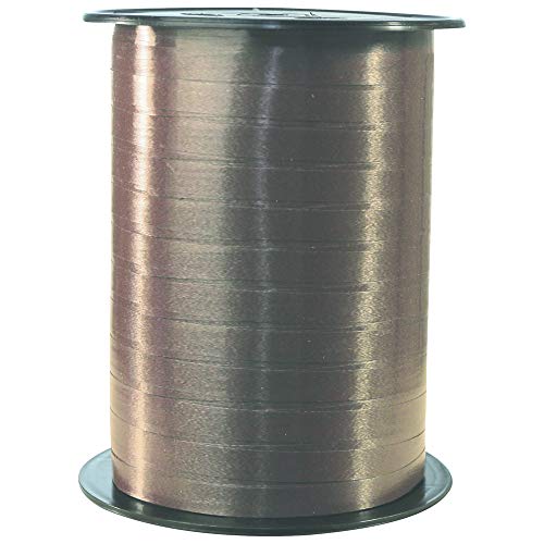 Clairefontaine Geschenkband glatt (500 m x 7 mm, Braun, Kunststoff, Polypropylen, Ideal für Bastelprojekte und Geschenke zu Weihnachten) von Clairefontaine