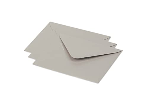 Clairefontaine 60189C - Packung mit 20 Umschlägen Pollen 12,5x13,8 cm, 120g, gefüttert, ideal für Einladungen und Korrespondenz, Premium glattes Papier, Silber, 1 Pack von Clairefontaine