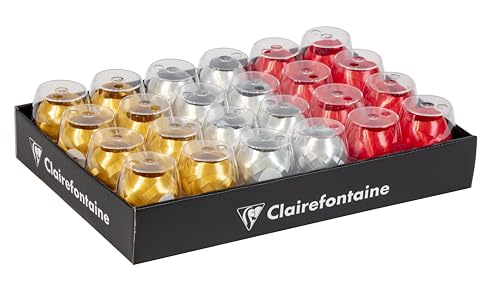 Clairefontaine 611300C Box (mit 24 Geschenkbänden, 10m x 7mm, ideal für Ihre Geschenke) gold von Clairefontaine