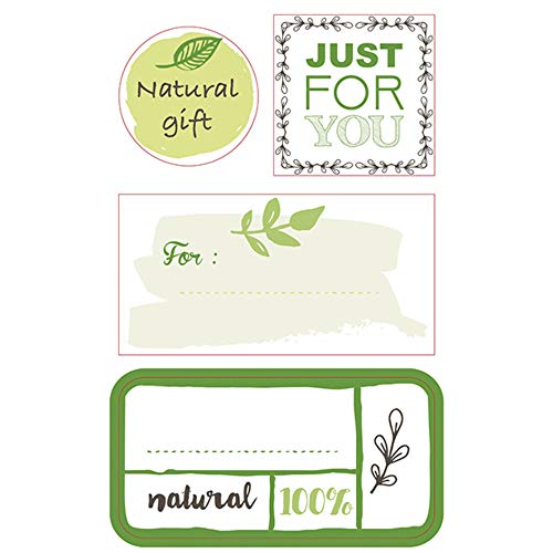 Clairefontaine 617052C Set (mit 16 selstklebende Etiketten, ideal für Ihre Geschenke zum Geburtstag) 1 Pack grün natur von Clairefontaine