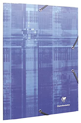 Clairefontaine 67020C Sammelmappe (mit Gummizug, DIN A4, 21 x 29,7 cm, mit 3 Klappen) 1 Stück farbig sortiert von Clairefontaine