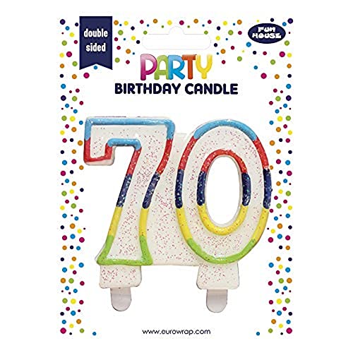 Clairefontaine 6834-70C - Kerze mit Zahl, 70, ideal für Geburtstagskuchen, 1 Stück von Clairefontaine