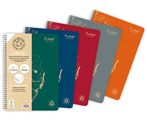 Clairefontaine 68406C - Heft Forever mit Doppelspiralbindung, DIN A4, 21x29,7cm, 60 Blatt, 90g, liniert, aus Recycling Papier, Grün, 1 Stück Clairefontaine 68406C - Heft Forever mit Doppelspiralbindung, DIN A4, 21x29,7cm, 60 Blatt, 90g, liniert, aus Recycling Papier, Grün, 1 Stück von Clairefontaine