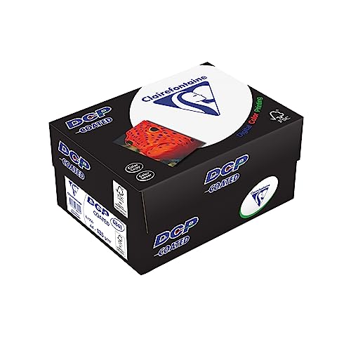 Clairefontaine 6841C - Karton mit 6 Ries Druckerpapier / Kopierpapier DCP Coated, DIN A4, 135g, 250 Blatt x 6, beidseitig glänzend, Weiß, 1 Karton Clairefontaine 6841C - Karton mit 6 Ries Druckerpapier / Kopierpapier DCP Coated, DIN A4, 135g, 250 Blatt x 6, beidseitig glänzend, Weiß, 1 Karton von Clairefontaine