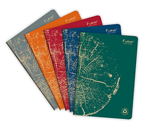 Clairefontaine 68462C - Packung mit 5 Heften FOREVER Premium DIN A4, 21x29,7cm, 90g Recycling Papier, 48 Blatt, kariert, farbig sortiert, 1 Pack Clairefontaine 68462C - Packung mit 5 Heften FOREVER Premium DIN A4, 21x29,7cm, 90g Recycling Papier, 48 Blatt, kariert, farbig sortiert, 1 Pack von Clairefontaine