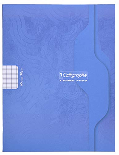 Clairefontaine 7002C - Schulheft / Notizheft Calligraphe 17x22 cm, 16 Blatt, französische Lineatur, 70g, geheftet, farbig sortiert, 1 Stück von Calligraphe