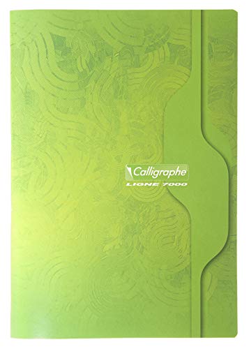 Clairefontaine 7125C - Packung mit 10 Heften Calligraphe geheftet, DIN A4, kariert, 48 Blatt, 70 g, farbig sortiert, 1 Pack von Calligraphe