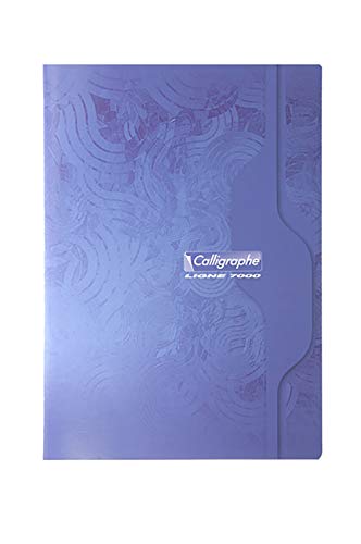 Clairefontaine 7145C - Packung mit 5 Heften Calligraphe geheftet, DIN A4, kariert, 96 Blatt, 70g, farbig sortiert, 1 Pack von Calligraphe