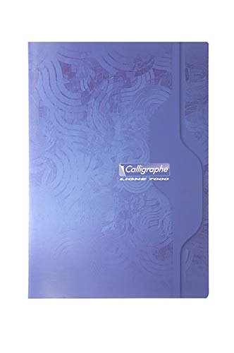 Calligraphe Clairefontaine 7145C - Packung mit 5 Heften Calligraphe geheftet, DIN A4, kariert, 96 Blatt, 70g, farbig sortiert, 1 Pack von Clairefontaine
