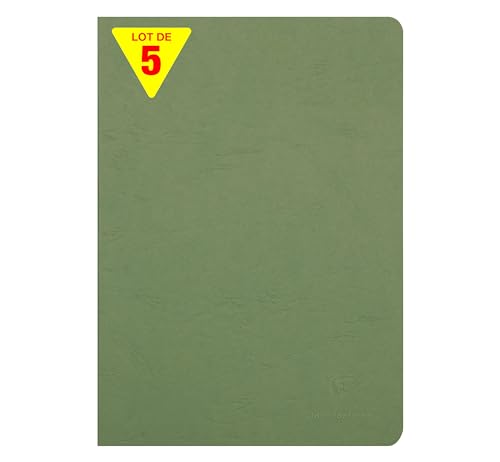 Clairefontaine 733003Cpack - Packung 5 Heft - Notizbuch mit Drahtheftung, Age Bag, DIN A4 21x29,7 cm, 48 Blatt, blanko, 90g, Grün, 1 Pack Clairefontaine 733003Cpack - Packung 5 Heft - Notizbuch mit Drahtheftung, Age Bag, DIN A4 21x29,7 cm, 48 Blatt, blanko, 90g, Grün, 1 Pack von Clairefontaine