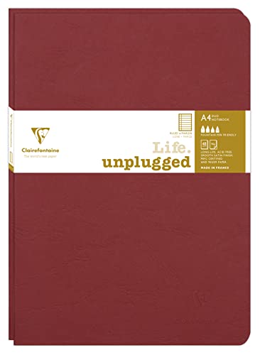 Clairefontaine 733072C - Age Bag DUO Set aus 2 Notizheften 21x29,7cm , geheftet, 48 Blatt 90g, liniert mit Rand Rot, 1 Set von Clairefontaine