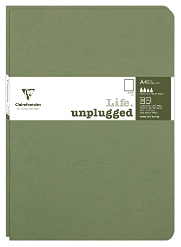 Clairefontaine 733083C - Age Bag DUO Set aus 2 Notizheften 21x29,7cm , geheftet, 48 Blatt 90g, blanko Grün, 1 Set von Clairefontaine