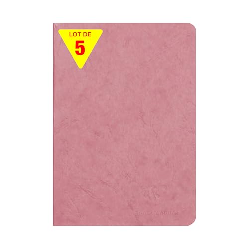 Clairefontaine 733106Cpack - Packung 5x Notizheften Age Bag, A5 14,8x21 cm, 48 Blatt blanko 90g, Einband gekörnt mit Lederstruktur, Altrosa, 1 Pack Clairefontaine 733106Cpack - Packung 5x Notizheften Age Bag, A5 14,8x21 cm, 48 Blatt blanko 90g, Einband gekörnt mit Lederstruktur, Altrosa, 1 Pack von Clairefontaine