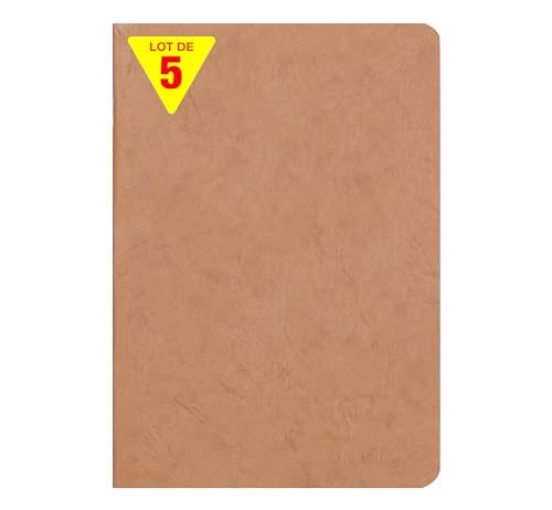 Clairefontaine 73316Cpack Collection Age Bag 5 Hefte, geheftet, Tabak, A5, 14,8 x 21 cm, 96 Seiten, liniert, weißes Papier, 90 g, Umschlag mit glänzender Ledermaserung Clairefontaine 73316Cpack Collection Age Bag 5 Hefte, geheftet, Tabak, A5, 14,8 x 21 cm, 96 Seiten, liniert, weißes Papier, 90 g, Umschlag mit glänzender Ledermaserung von Clairefontaine