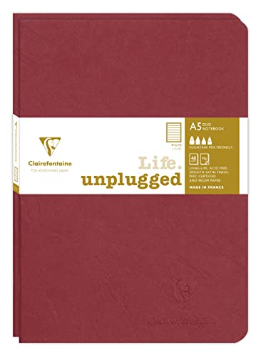 Clairefontaine 733172C - Age Bag DUO Set aus 2 Notizheften 14,8x21cm , geheftet, 48 Blatt 90g, liniert Rot, 1 Set Clairefontaine 733172C - Age Bag DUO Set aus 2 Notizheften 14,8x21cm , geheftet, 48 Blatt 90g, liniert Rot, 1 Set von Clairefontaine