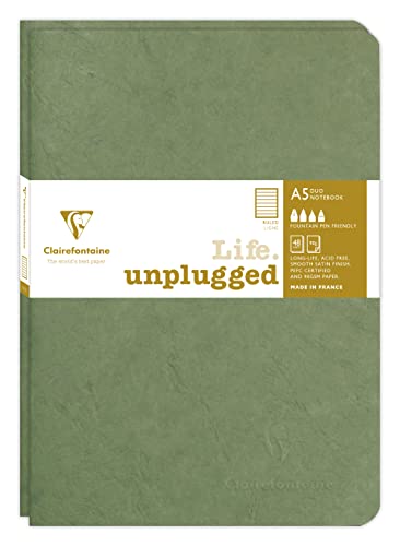 Clairefontaine 733173C - Age Bag DUO Set aus 2 Notizheften 14,8x21cm , geheftet, 48 Blatt 90g, liniert Grün, 1 Set Clairefontaine 733173C - Age Bag DUO Set aus 2 Notizheften 14,8x21cm , geheftet, 48 Blatt 90g, liniert Grün, 1 Set von Clairefontaine