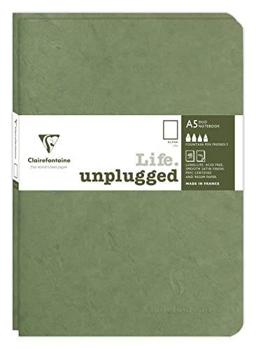Clairefontaine 733183C - Age Bag DUO Set aus 2 Notizheften 14,8x21cm , geheftet, 48 Blatt 90g, blanko Grün, 1 Set Clairefontaine 733183C - Age Bag DUO Set aus 2 Notizheften 14,8x21cm , geheftet, 48 Blatt 90g, blanko Grün, 1 Set von Clairefontaine