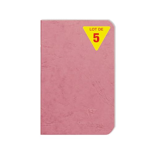 Clairefontaine 734106Cpack - Packung 5x Notizheften / Kladde Age Bag, 9x14 cm, 48 Blatt blanko 90g, Einband gekörnt mit Lederstruktur, Altrosa 1 Pack Clairefontaine 734106Cpack - Packung 5x Notizheften / Kladde Age Bag, 9x14 cm, 48 Blatt blanko 90g, Einband gekörnt mit Lederstruktur, Altrosa 1 Pack von Clairefontaine