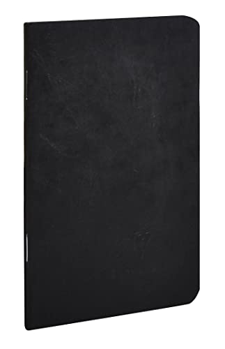 Clairefontaine 734161C Heft (gebund Age Bag, liniert, 9 x 14 cm) 1 Stück, 48 Blatt, schwarz von Clairefontaine