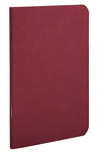 Clairefontaine 734162C Heft (gebund Age Bag, liniert, 9 x 14 cm) 1 Stück, 48 Blatt, rot von Clairefontaine