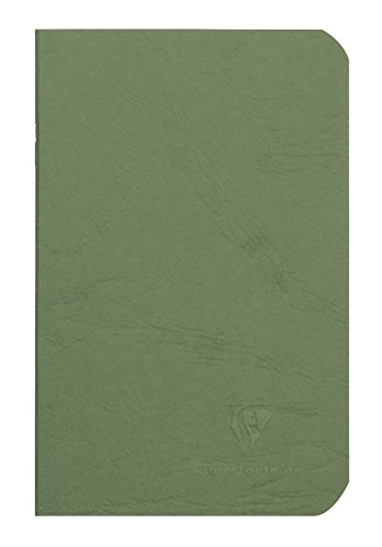 Clairefontaine 734163C Heft (gebund Age Bag, Blank, 9 x 14 cm) 1 Stück, 48 Blatt, grün von Clairefontaine