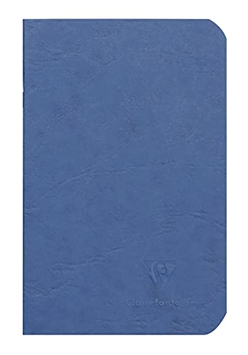 Clairefontaine 734164C Heft (gebund Age Bag, liniert, 9 x 14 cm) 1 Stück, 48 Blatt, blau von Clairefontaine