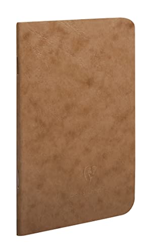 Clairefontaine 73416C Heft (gebund Age Bag, liniert, 9 x 14 cm) 1 Stück, 48 Blatt, braun von Clairefontaine