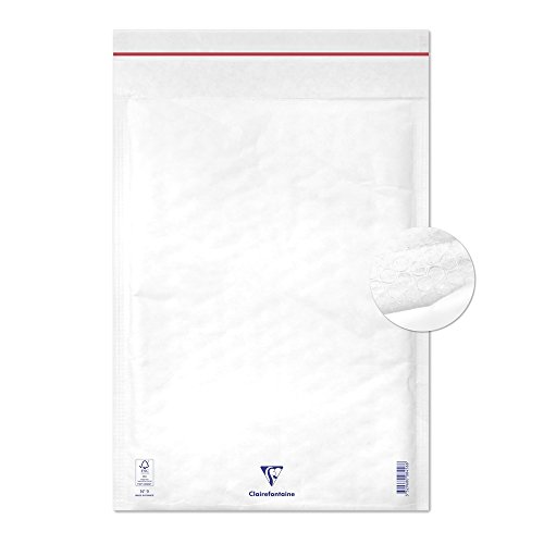 Clairefontaine 7356C - Packung mit 10 Luftpolster-Versandtaschen weiß 300x440 mm, 90g, 1 Pack Clairefontaine 7356C - Packung mit 10 Luftpolster-Versandtaschen weiß 300x440 mm, 90g, 1 Pack von Clairefontaine