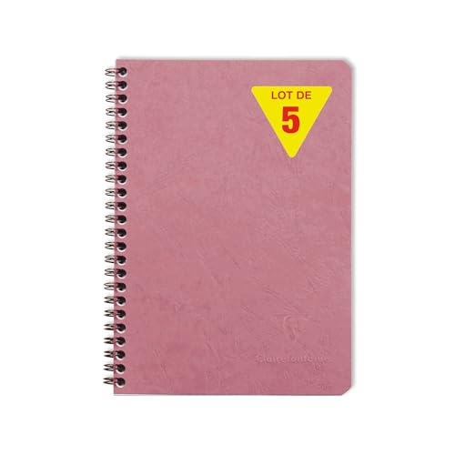 Clairefontaine 785326Cpack Collection Age Bag Notizbuch, Spiralbindung, Rosa, Antik-Optik, A5, 14,8 x 21 cm, 100 Seiten, kleine Karos, weißes Papier, 90 g, Umschlag mit glänzender Karte, Ledermaserung Clairefontaine 785326Cpack Collection Age Bag Notizbuch, Spiralbindung, Rosa, Antik-Optik, A5, 14,8 x 21 cm, 100 Seiten, kleine Karos, weißes Papier, 90 g, Umschlag mit glänzender Karte, Ledermaserung von Clairefontaine
