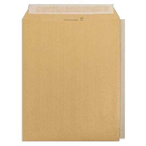 Clairefontaine 7854C - Karton mit 100 Versandtaschen Kraftbraun mit verstärktem Rücken 260x330 mm, selbstklebend, 90g, 1 Karton Clairefontaine 7854C - Karton mit 100 Versandtaschen Kraftbraun mit verstärktem Rücken 260x330 mm, selbstklebend, 90g, 1 Karton von Clairefontaine