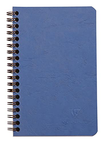 Clairefontaine 786164C - Spiralbuch / Notizheft mit Doppelspirale Age Bag 11x17 cm, liniert 60 Blatt heraustrennbar, 3 Innentaschen zum Verstauen, Blau mit Lederoptik, 1 Stück Clairefontaine 786164C - Spiralbuch / Notizheft mit Doppelspirale Age Bag 11x17 cm, liniert 60 Blatt heraustrennbar, 3 Innentaschen zum Verstauen, Blau mit Lederoptik, 1 Stück von Calligraphe
