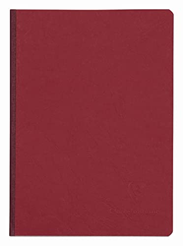 Clairefontaine 795422C - Notizbuch / Heft AgeBag DIN A5 14,8 x 21 cm, mit Leinenstruktur, kariert 96 Blatt, Rot, 1 Stück von Clairefontaine
