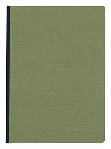 Clairefontaine 795423C Heft A5, Leinen, Age Bag, kariert, 96 Blatt, grün von Clairefontaine