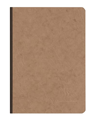 Clairefontaine 79546C Heft A5, Leinen, Age Bag, liniert, 96 Blatt, braun von Clairefontaine
